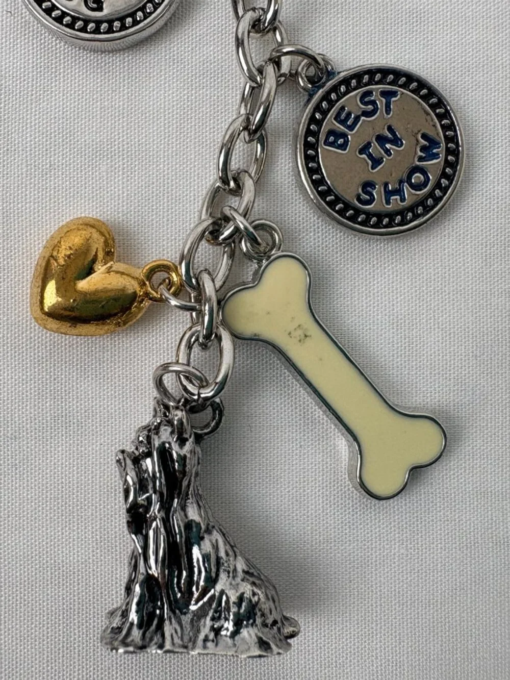 Little Gifts Yorkshire Terrier Charm Keychains Lot of 2 Yorkie Dog Lover